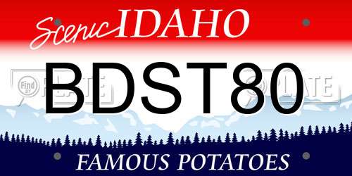 BDST80 Idaho License Plate