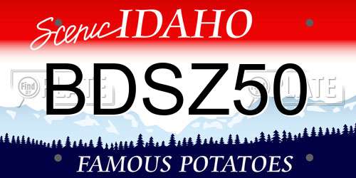 BDSZ50 Idaho License Plate