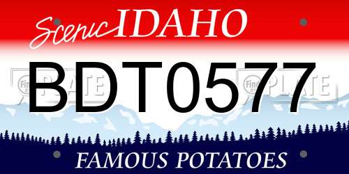 BDT0577 Idaho License Plate