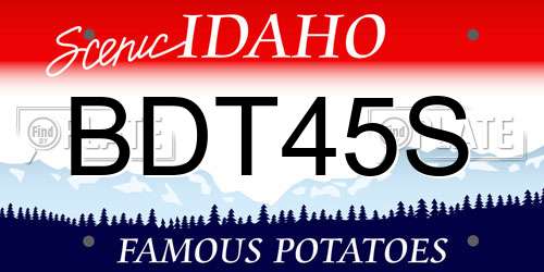 BDT45S Idaho License Plate