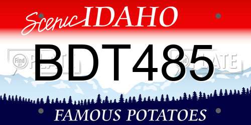 BDT485 Idaho License Plate