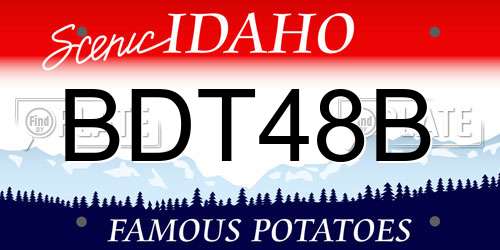 BDT48B Idaho License Plate