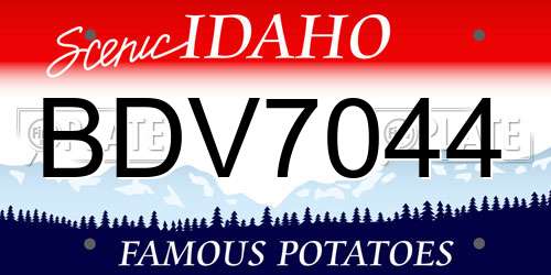 BDV7044 Idaho License Plate