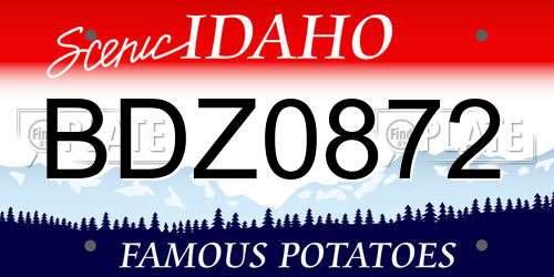BDZ0872 Idaho License Plate