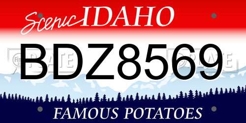 BDZ8569 Idaho License Plate