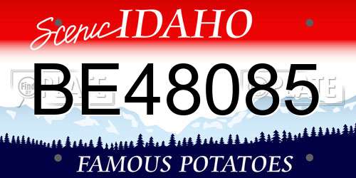 BE48085 Idaho License Plate