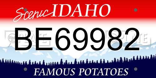 BE69982 Idaho License Plate