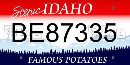 BE87335 Idaho License Plate