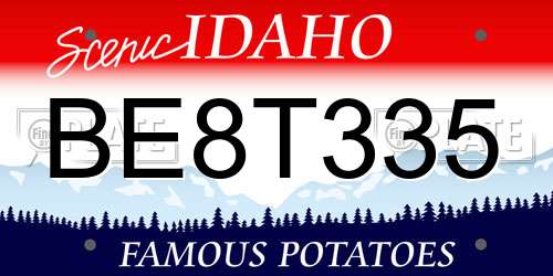 BE8T335 Idaho License Plate