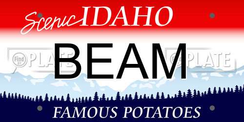 BEAM Idaho License Plate