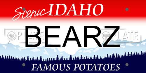 BEARZ Idaho License Plate