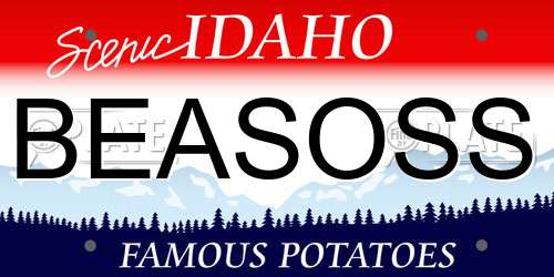 BEASOSS Idaho License Plate