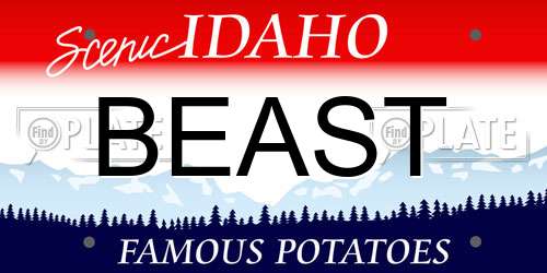 BEAST Idaho License Plate