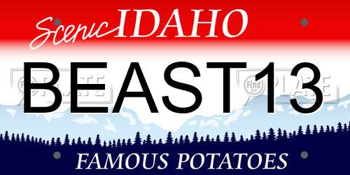 BEAST13 Idaho License Plate