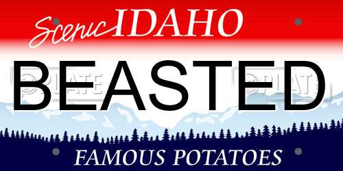 BEASTED Idaho License Plate