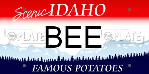 BEE Idaho License Plate