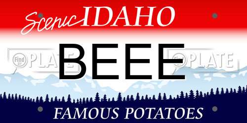 BEEE Idaho License Plate