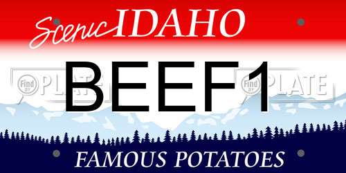 BEEF1 Idaho License Plate