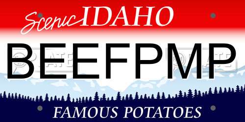 BEEFPMP Idaho License Plate