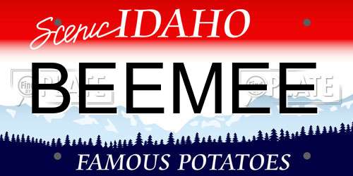 BEEMEE Idaho License Plate