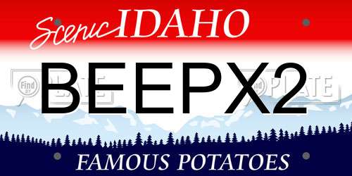 BEEPX2 Idaho License Plate