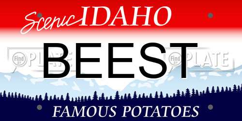BEEST Idaho License Plate