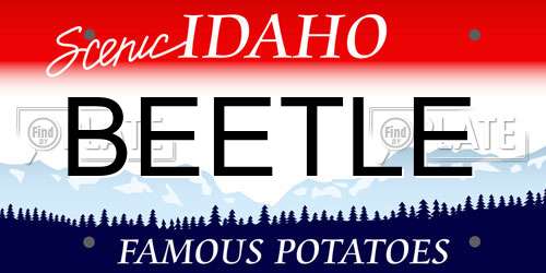 BEETLE Idaho License Plate