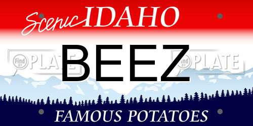 BEEZ Idaho License Plate