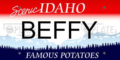 BEFFY Idaho License Plate