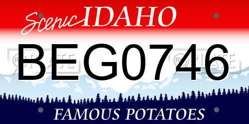BEG0746 Idaho License Plate