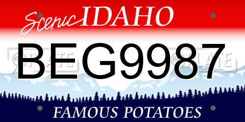 BEG9987 Idaho License Plate