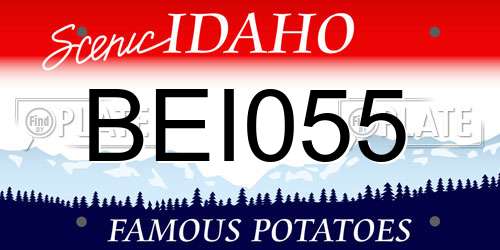 BEI055 Idaho License Plate