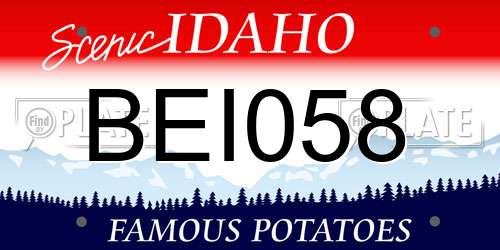 BEI058 Idaho License Plate