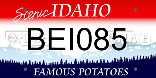 BEI085 Idaho License Plate