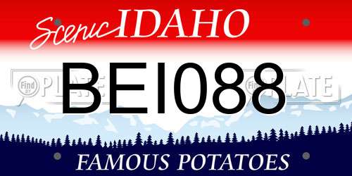 BEI088 Idaho License Plate