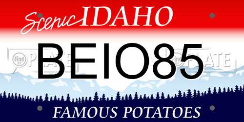 BEIO85 Idaho License Plate