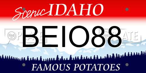 BEIO88 Idaho License Plate