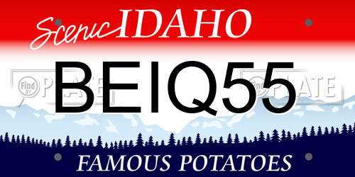 BEIQ55 Idaho License Plate