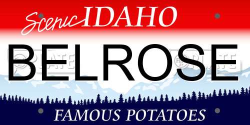BELROSE Idaho License Plate