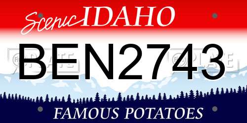 BEN2743 Idaho License Plate