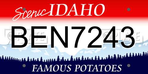 BEN7243 Idaho License Plate
