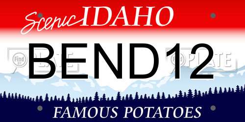 BEND12 Idaho License Plate