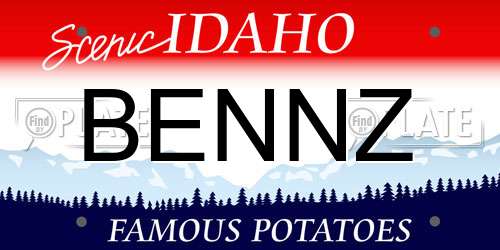 BENNZ Idaho License Plate