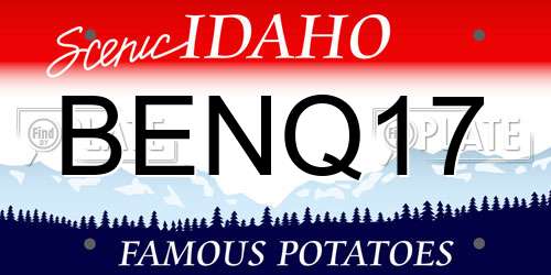 BENQ17 Idaho License Plate