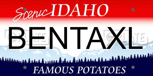 BENTAXL Idaho License Plate