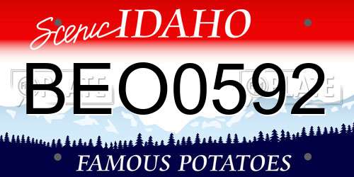 BEO0592 Idaho License Plate