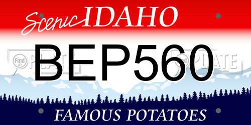 BEP560 Idaho License Plate