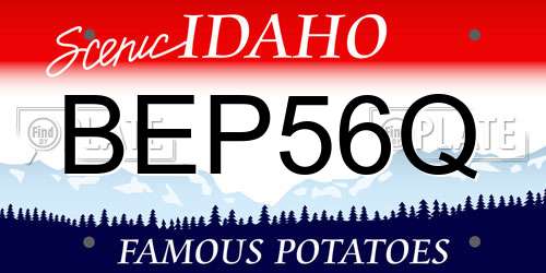 BEP56Q Idaho License Plate