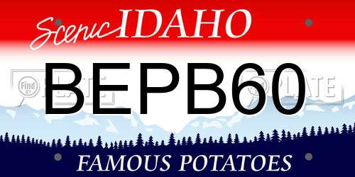BEPB60 Idaho License Plate