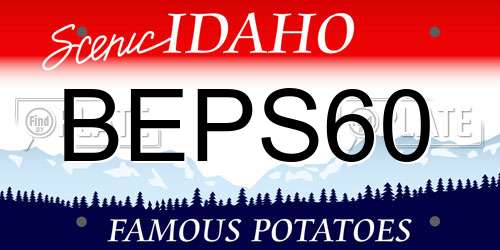 BEPS60 Idaho License Plate